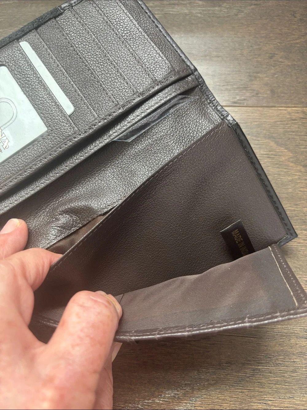 Nocona Genuine Leather Slim Fit,11 card,ID slot,slip pockets,In God We Trust
